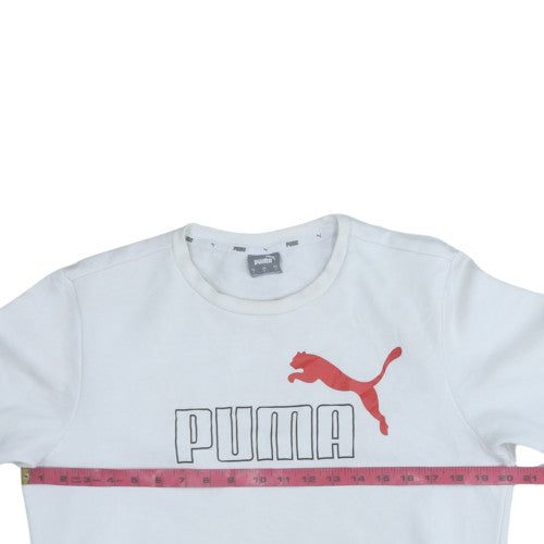 Mens UK Size S PUMA White Pullover Sweatshirt
