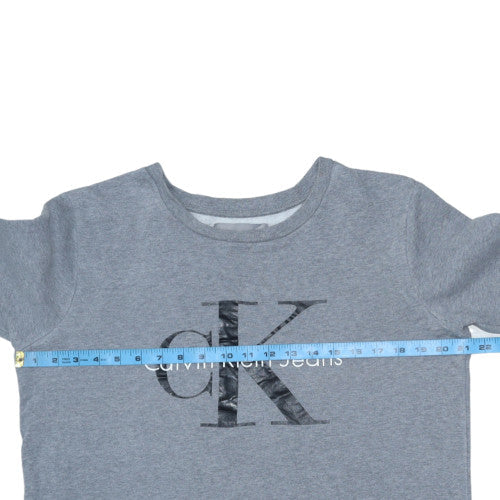 Womens UK Size M Calvin Klein Jeans Grey Pullover Sweatshirt