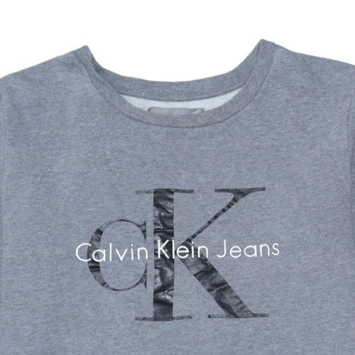 Womens UK Size M Calvin Klein Jeans Grey Pullover Sweatshirt