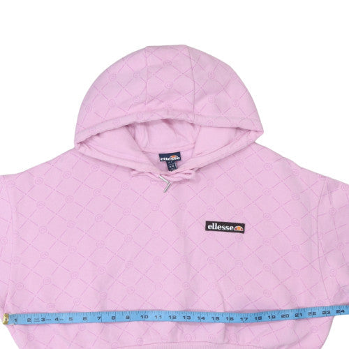 Womens UK Size 12 ellesse Pink Pullover Hoodie