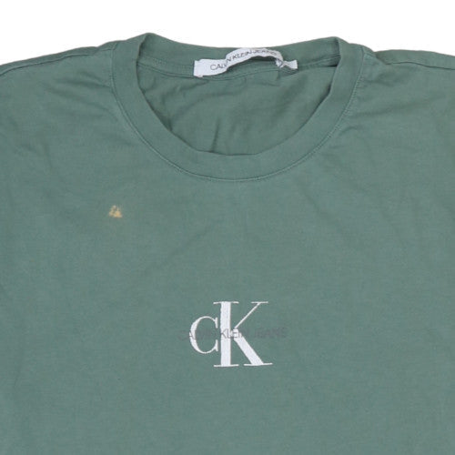 Mens UK Size L Calvin Klein Jeans Green T-Shirt