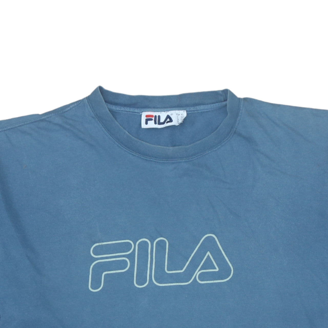 Additional view of Fila Men’s Blue XL Retro Graphic Logo Short Sleeve Cotton T-Shirt