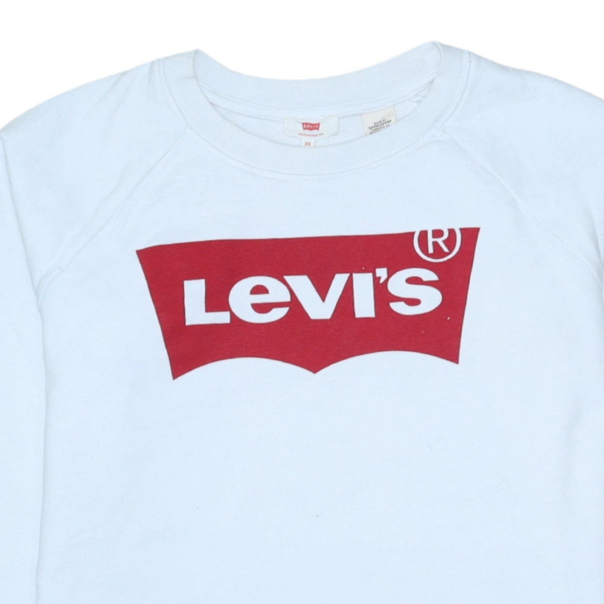 Mens UK Size XS Levi's White Pullover Sweatshirt