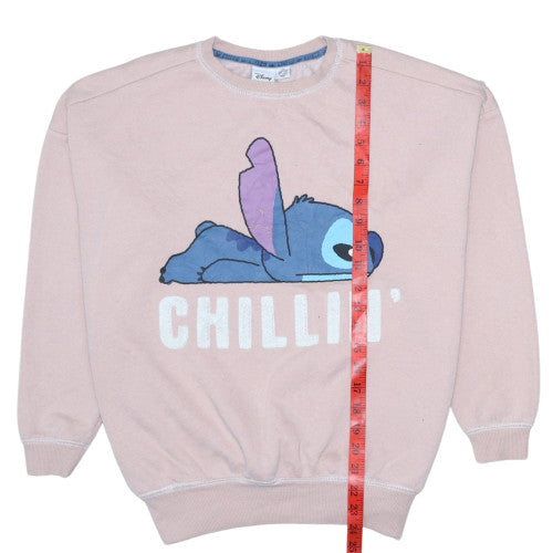 Womens UK Size XS Disney Pink Pullover Sweatshirt