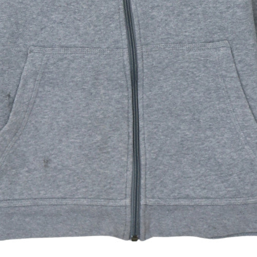 Additional view of Nike boys’ grey full zip hoodie xl 158-170cm fleece lined sweatshirt