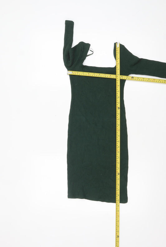 Pull&Bear Women’s Green Bodycon Knee Length Dress Size 8