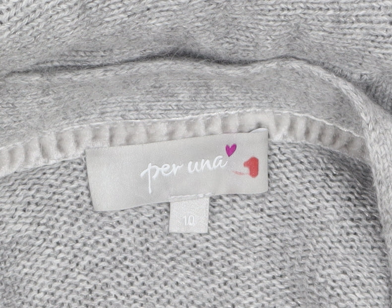 Womens UK Size 10 Marks and Spencer Grey Cardigan Jumper