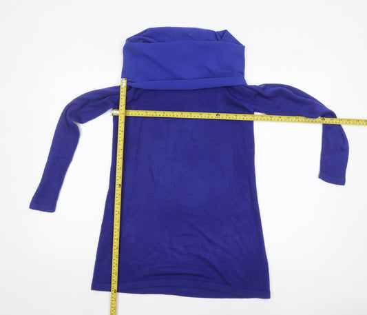 Womens UK Size 8 Marks and Spencer Blue Tunic Jumper