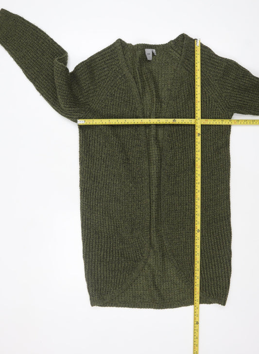 Womens UK Size S ICHI Green Cardigan Jumper