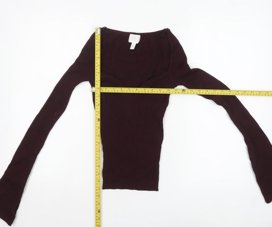 Womens UK Size S H&M Brown Pullover Jumper