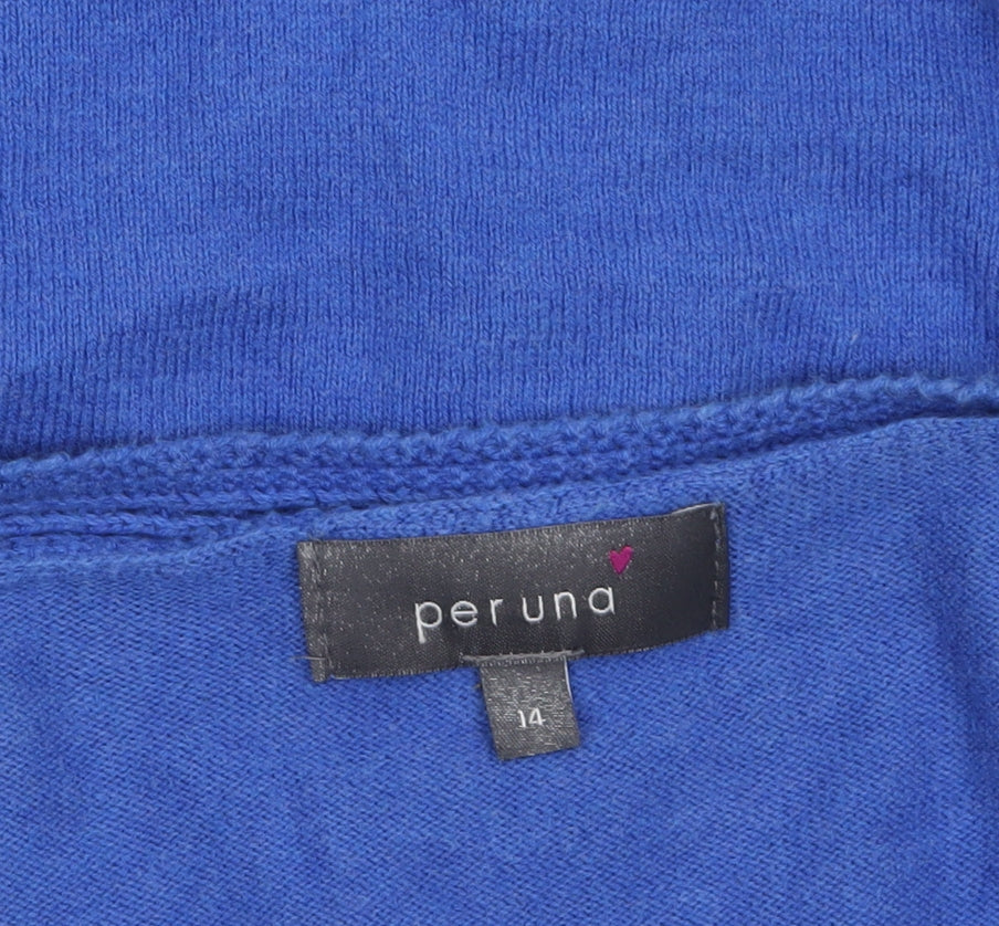 Womens UK Size 14 Marks and Spencer Blue Cardigan Jumper