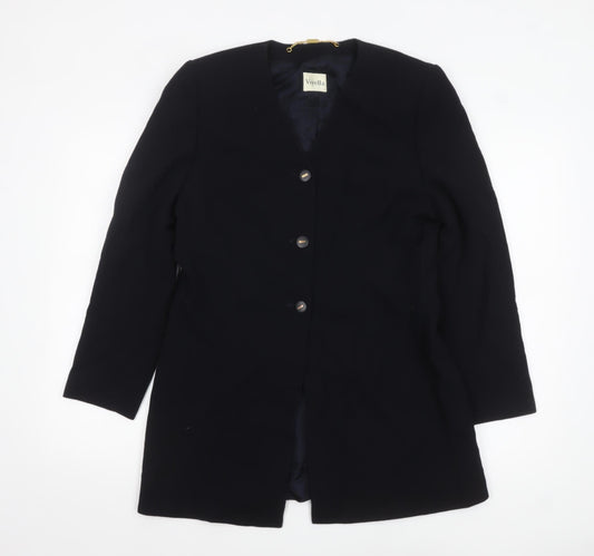 Womens UK Size 10 Viyella Regular Black Blazer