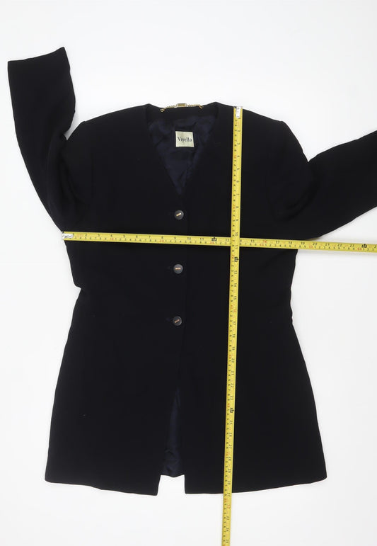 Womens UK Size 10 Viyella Regular Black Blazer