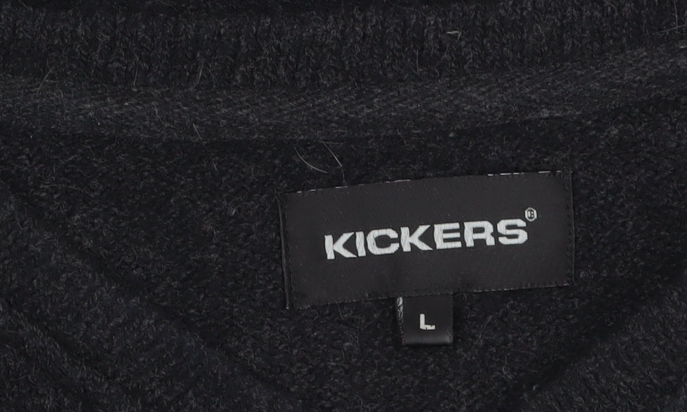 Mens UK Size L Kickers Black Pullover Jumper