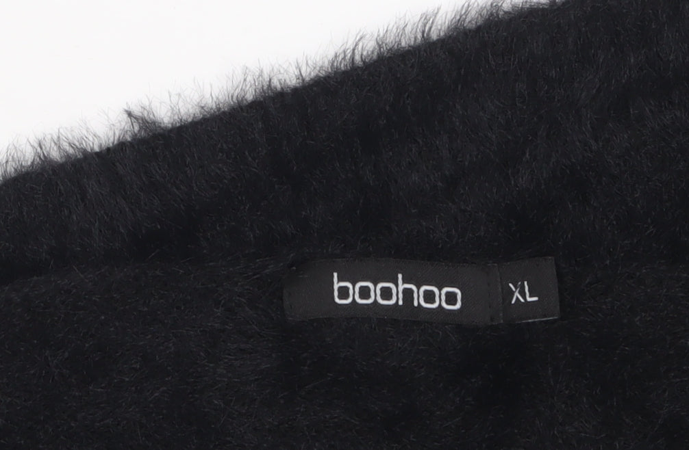 Womens UK Size XL Boohoo Black Camisole Tank