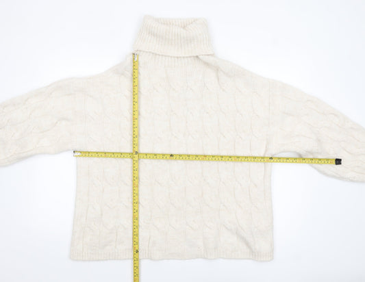 Womens UK Size 12 Stradivarius Ivory Pullover Jumper