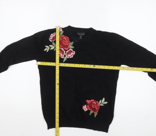 Womens UK Size S QED London Black Pullover Jumper
