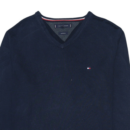 Mens UK Size M Tommy Hilfiger Blue Pullover Jumper