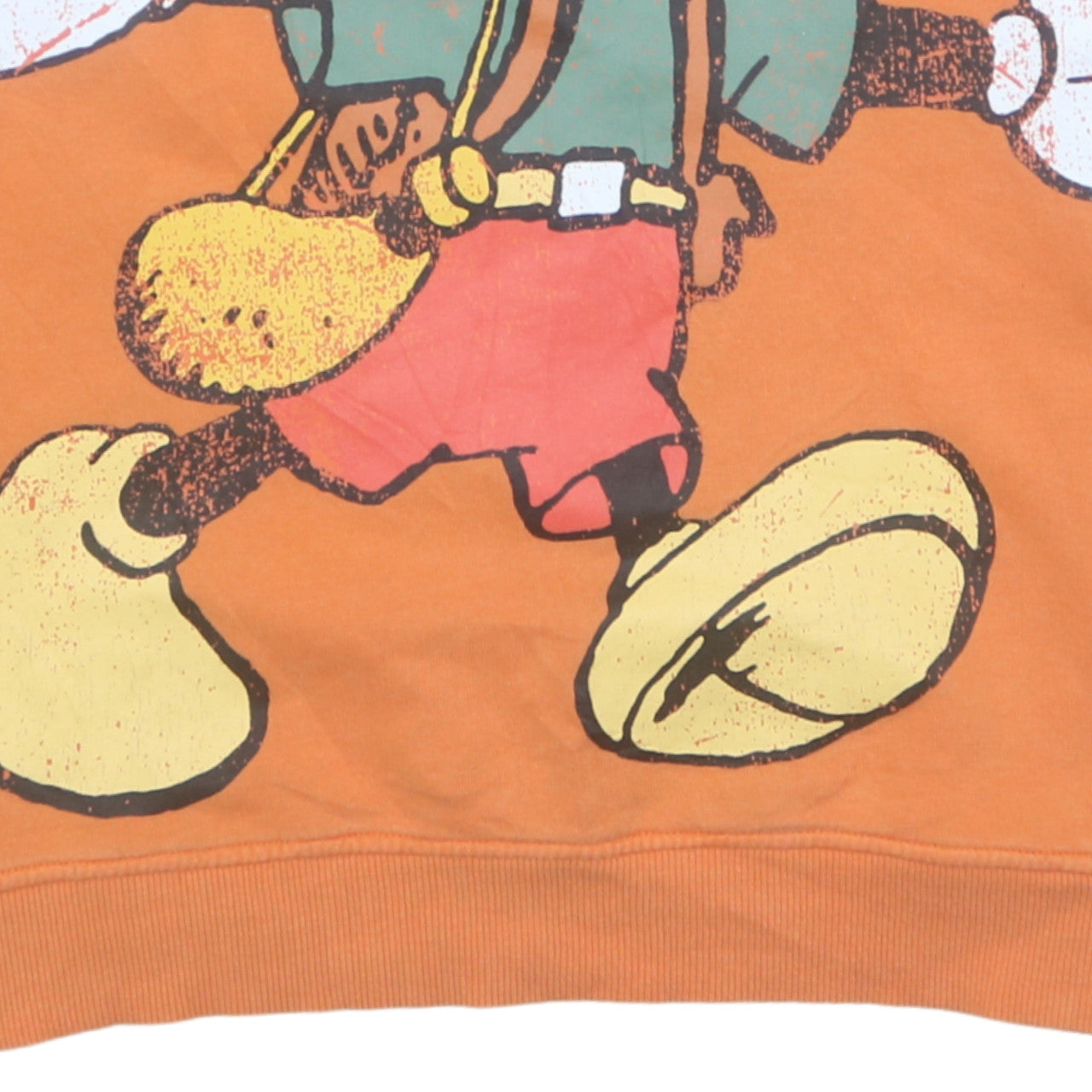 Womens UK Size 10/12 Disney Orange Pullover Sweatshirt
