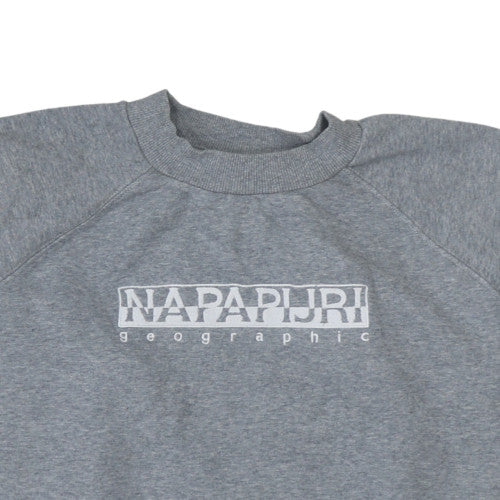 Womens UK Size M Napapijri Grey Pullover Sweatshirt