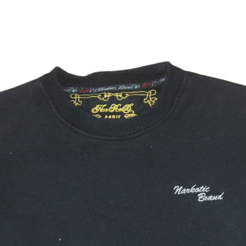Mens UK Size XL Narkotic Brand Black Pullover Sweatshirt