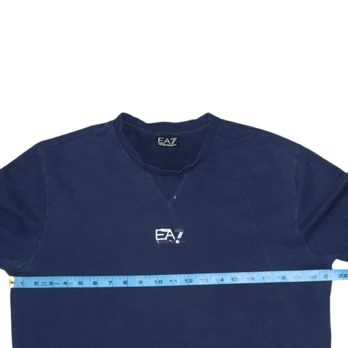 Mens UK Size M Emporio Armani Blue Pullover Sweatshirt