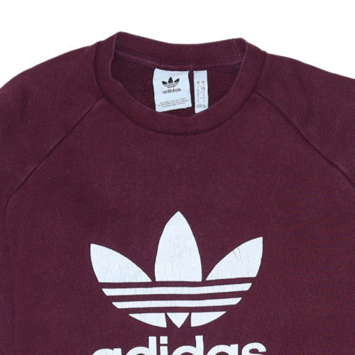 Mens UK Size S adidas Red Pullover Sweatshirt
