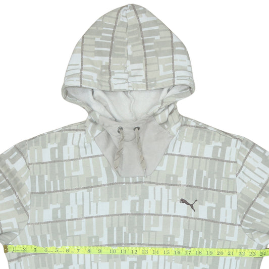 Mens UK Size L PUMA Beige Pullover Hoodie