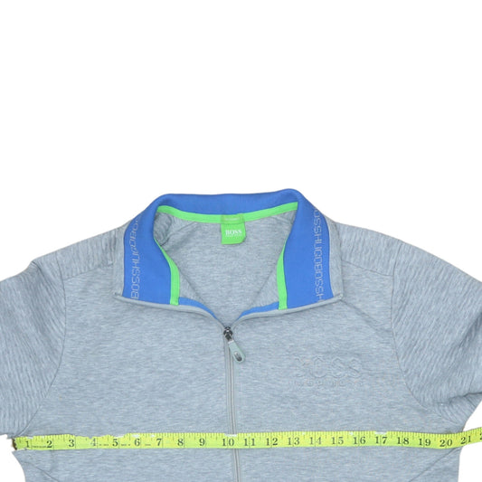 Mens UK Size M HUGO BOSS Grey Full Zip Sweatshirt