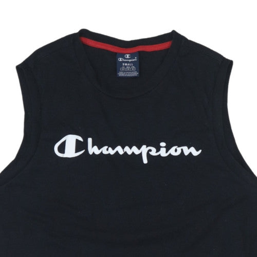 Mens UK Size S Champion Black T-Shirt
