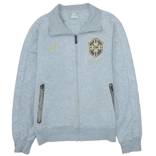 Nike Men’s Grey Brasil CBF Track Jacket Size S Full Zip Sportswear
