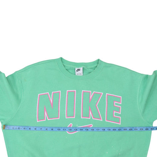 Womens UK Size M Nike Green Pullover Sweatshirt