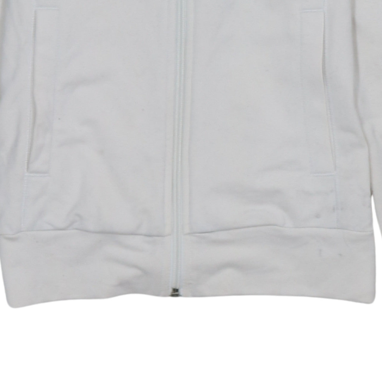 Adidas Womens White Track Jacket Size 8 Full Zip Sports Top