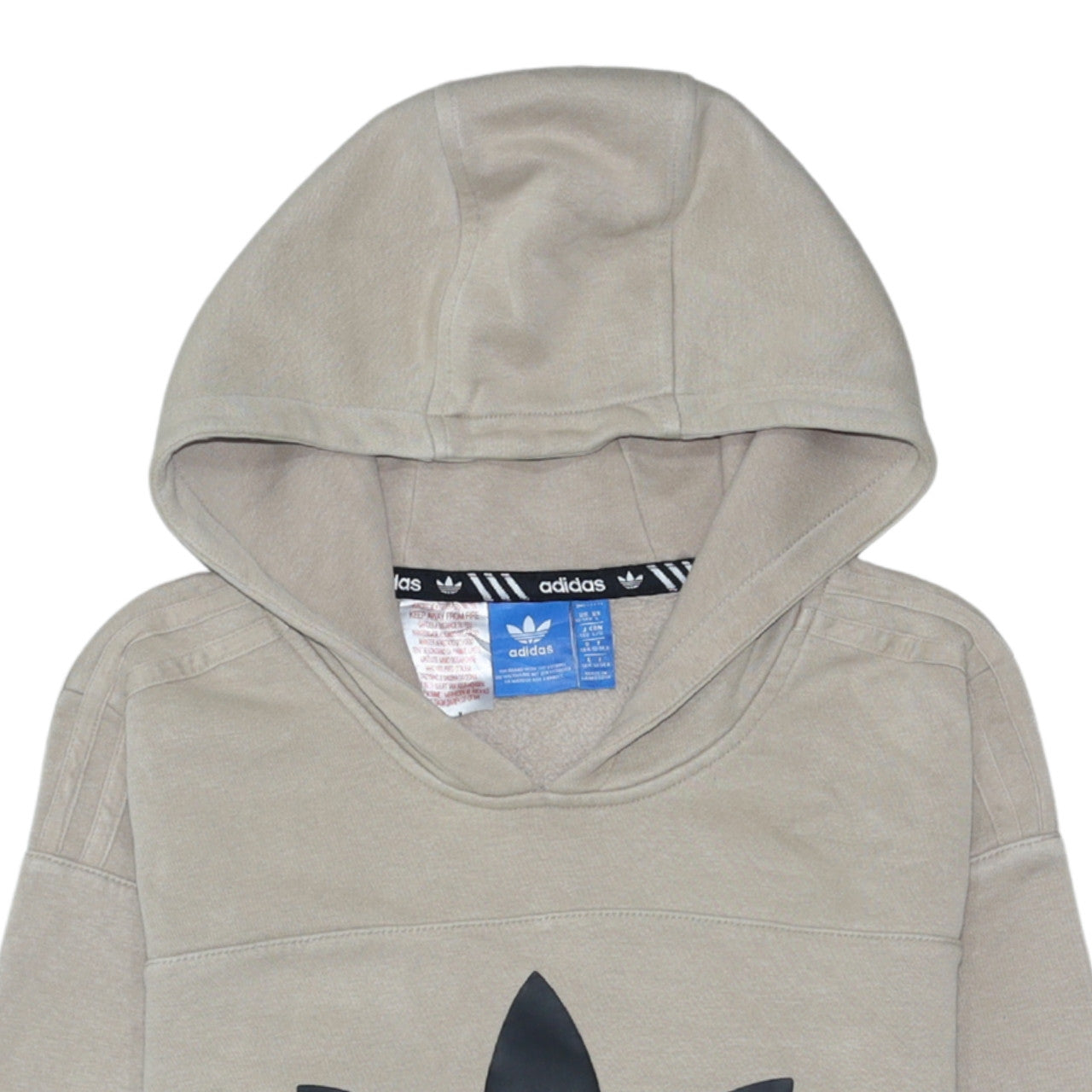 Boys UK Size 13-14 Years adidas Beige Pullover Hoodie