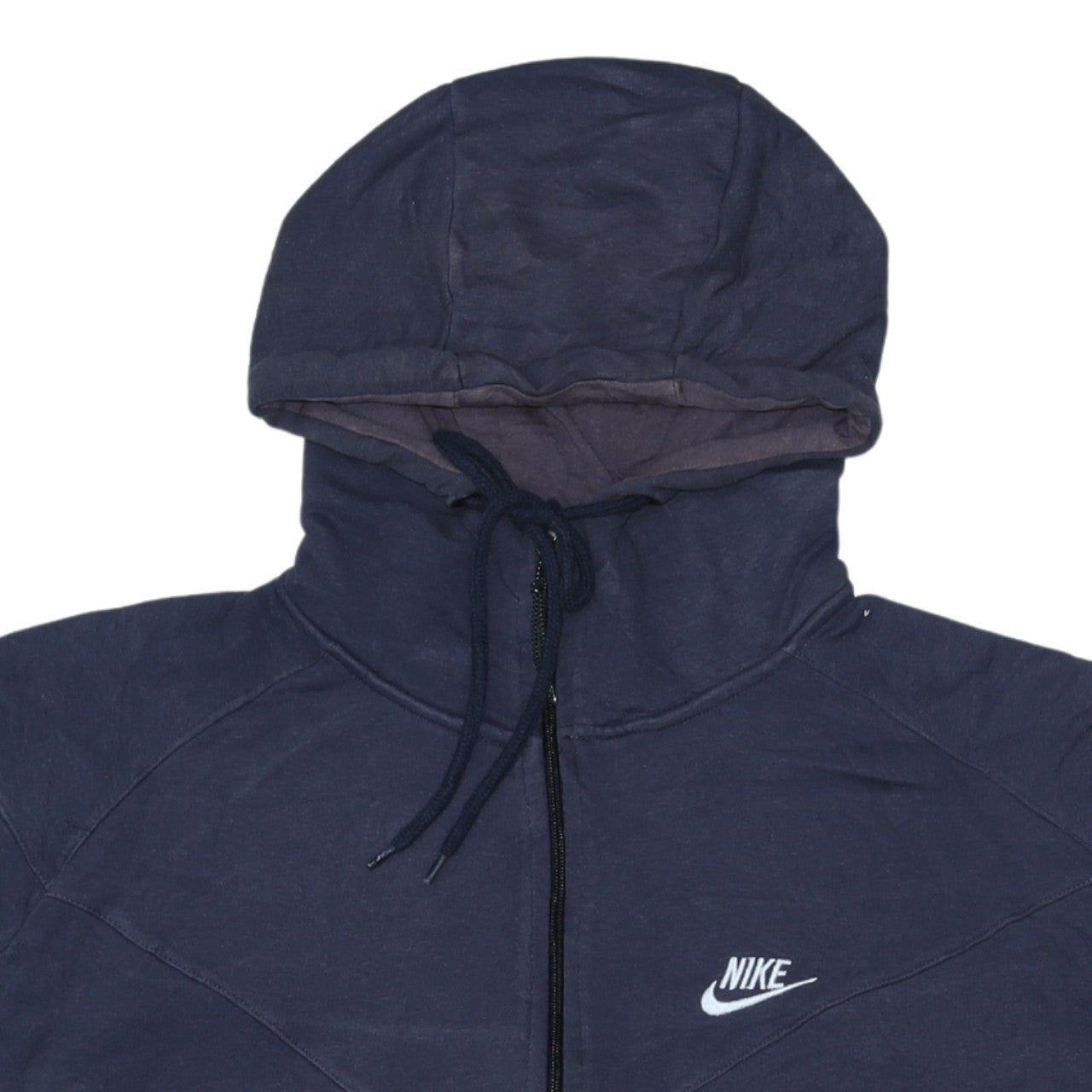 Mens UK Size 2XL Nike Blue Full Zip Hoodie