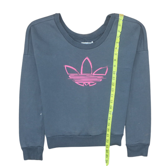 Womens UK Size 8 adidas Grey Pullover Sweatshirt