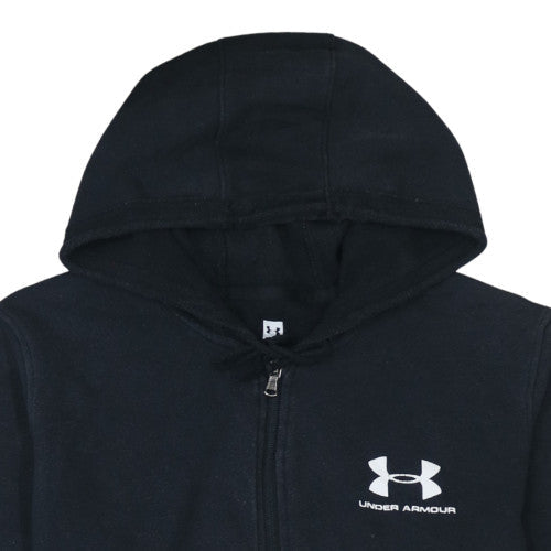 Mens UK Size L Under armour Black Full Zip Hoodie