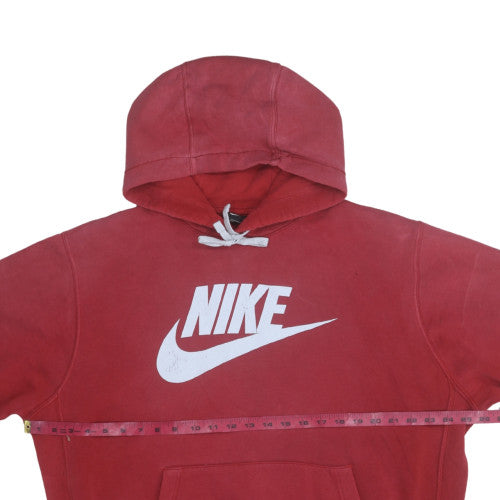 Womens UK Size L Nike Red Pullover Hoodie