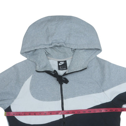 Mens UK Size M Nike Grey Full Zip Hoodie