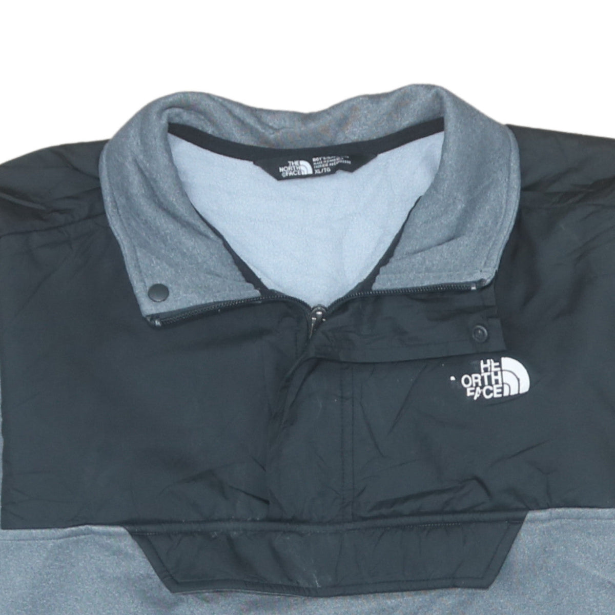Additional view of The North Face boys’ grey xl pullover fleece quarter zip sweatshirt