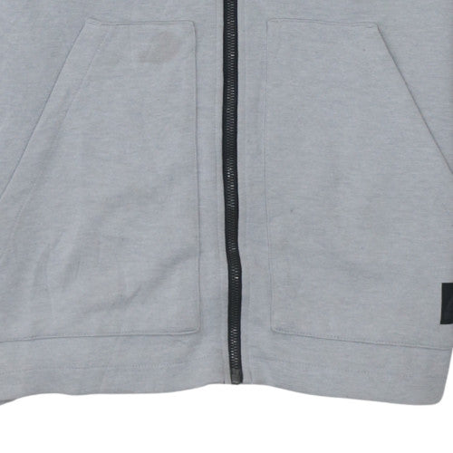 Mens UK Size L Reebok Grey Full Zip Hoodie