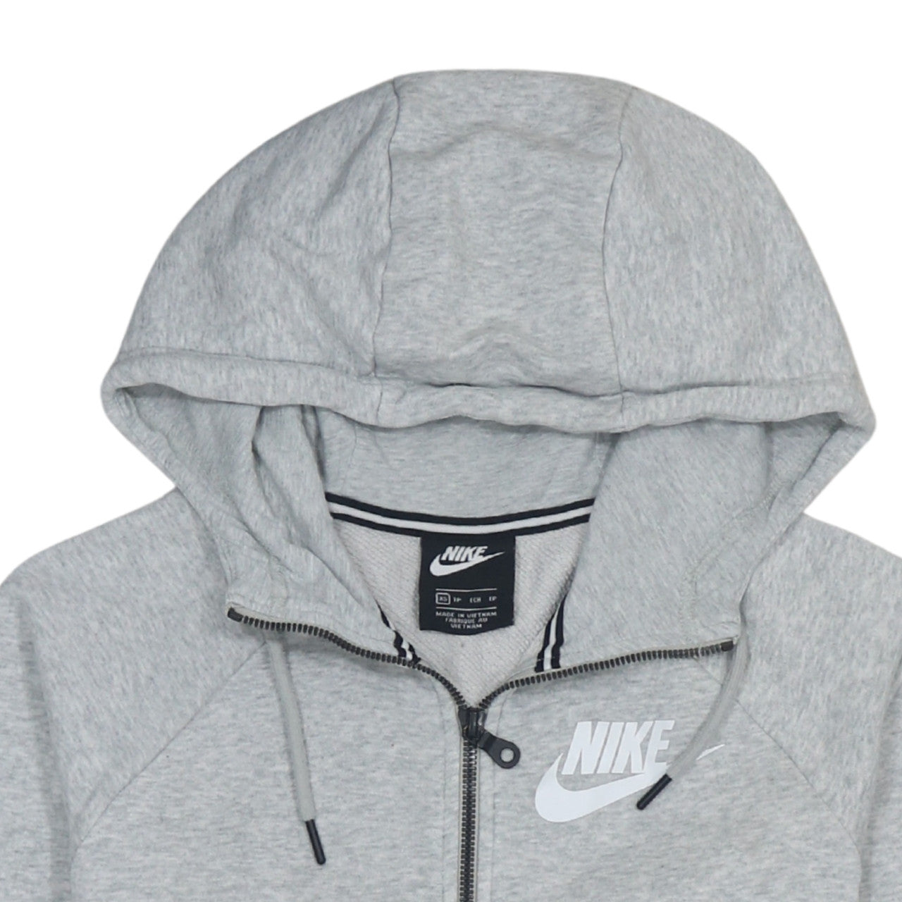 Mens UK Size XS Nike Grey Full Zip Hoodie