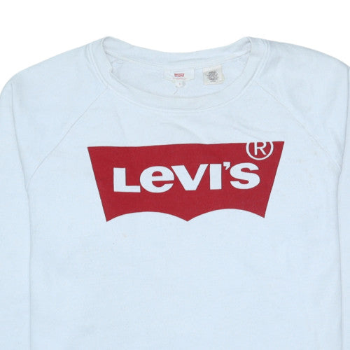 Mens UK Size S Levi's White Pullover Sweatshirt