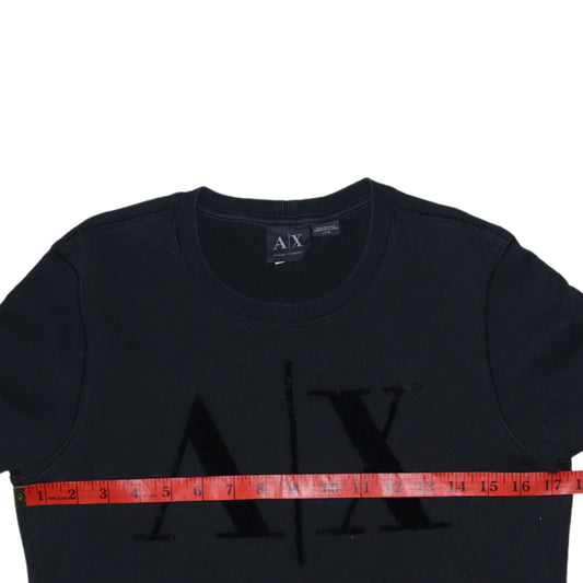 Mens UK Size XS Armani Exchange Black Pullover Sweatshirt