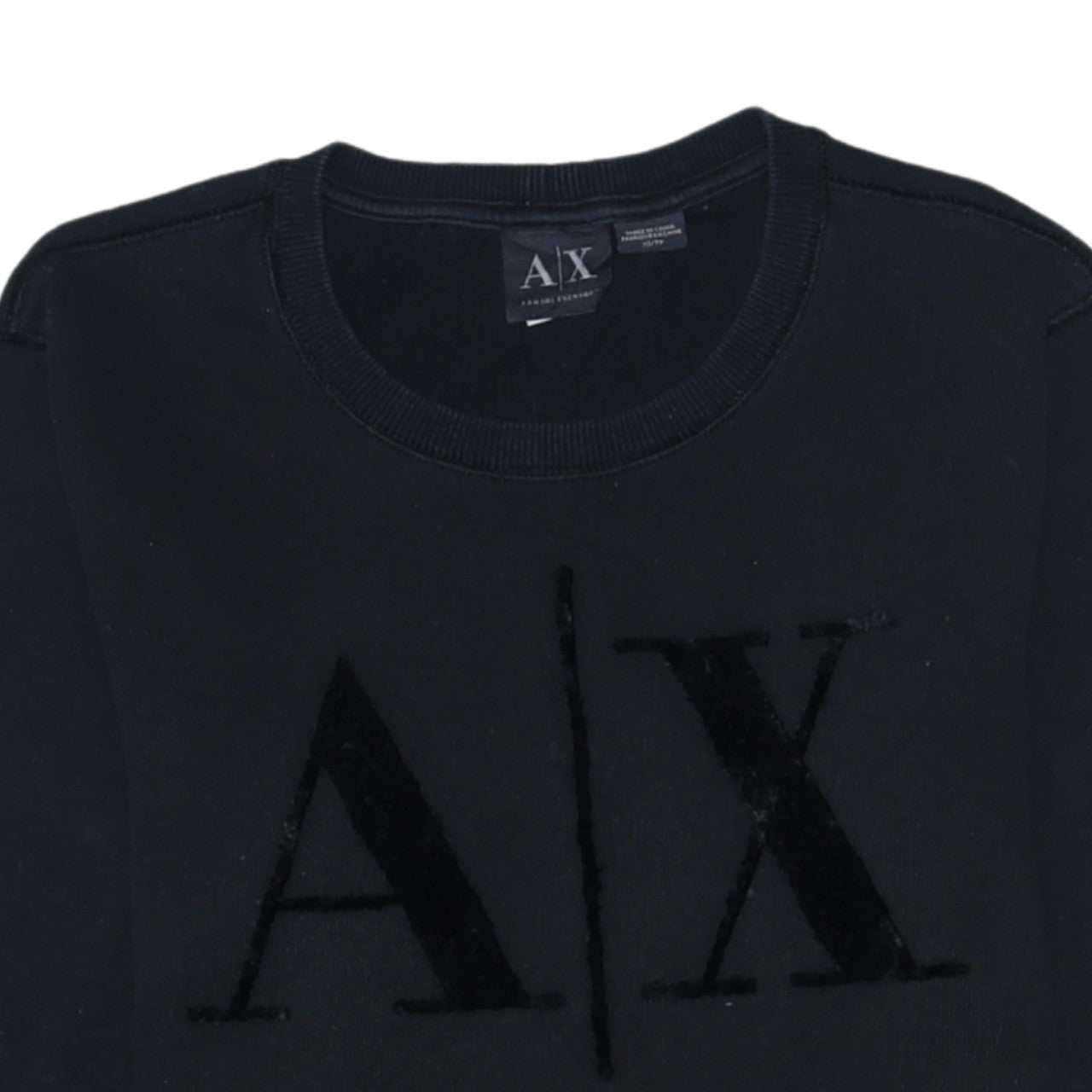 Mens UK Size XS Armani Exchange Black Pullover Sweatshirt