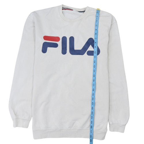 Mens UK Size L FILA White Pullover Sweatshirt