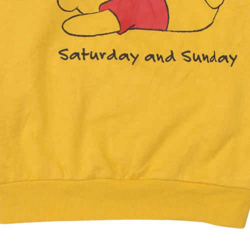 Womens UK Size M Disney Yellow Pullover Sweatshirt