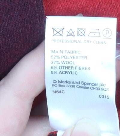 Womens UK Size 24 Marks and Spencer Red Overcoat