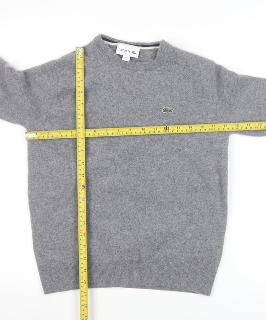 Womens UK Size L Lacoste Grey Pullover Jumper