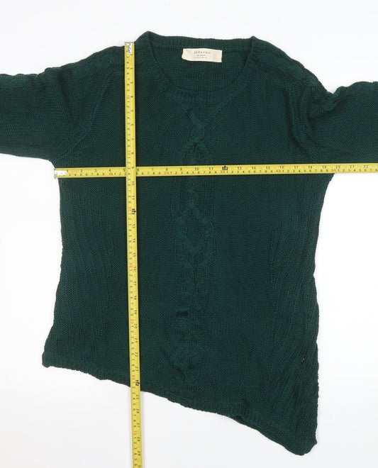 Womens UK Size L Zara Green Pullover Jumper
